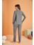 Pjs 28049 Kadın Uzun Kol Önü Düğmeli Pijama Takım 2