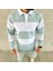 Erkek Polo Yaka Uzun Kollu Çizgili Sweatshirt Trend Rugby Stil 4