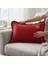 Nakışlı Kırmızı Buldan Keteni Yastık Kılıfı (50X70) 1 Adet Dolgusuz 1