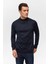 Yün Akrilik Yarım Balıkçı Yaka Lacivert Erkek Kazak TR2013700485 1
