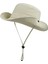 Yazlık Katlanabilir Geniş Siperlikli Bej Safari Kovboy Şapkası Unisex Fötr Bucket Balıkçı Şapka 1
