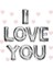 Folyo Balon 35 cm Gümüş Renk I Love You 1