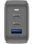 Travelworld Universal GAN66 2 Adet 65W Type-C ve 1 Adet 36W USB 3.0 Çıkışlı Hızlı Şarj Aleti - Koyu Gri 2