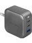 Travelworld Universal GAN66 2 Adet 65W Type-C ve 1 Adet 36W USB 3.0 Çıkışlı Hızlı Şarj Aleti - Koyu Gri 4