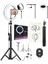 10 Inç LED Ring Light 26 cm Youtuber Makyaj Selfie Video Işığı 2.1m Tripodlu Telefon Tutucu 1