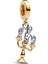 S925 Ayar Gold Renk Disney Güzel ve Çirkin Lumiere Sallantılı Charm 1