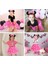 Pembe Fiyonklu Minnie Mouse Tacı Mini Kulak 4