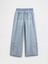 Kız Çocuk Mavi High Rise Pull-On Wide-Leg Jean Pantolon 3