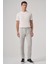 Erkek Gri Trend Pileli Slim Fit Pantolon 3