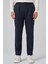 Erkek Lacivert Yünlü Trend Desenli Slim Fit Pantolon 1