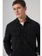 Erkek Siyah Yünlü Dynamic Fit Berberi Yaka Mont 1