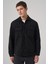 Erkek Siyah Yünlü Dynamic Fit Berberi Yaka Mont 2