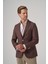 Erkek Kahve Slim Fit Mono Yaka Ceket 1