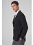 Erkek Siyah Trend Slim Fit Mono Yaka Ceket 1