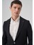 Erkek Siyah Trend Slim Fit Mono Yaka Ceket 3