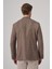 Erkek Kahve Poliviskon Trend Desenli Dynamic Fit Mono Yaka Ceket 5