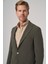 Erkek Haki Trend Slim Fit Mono Yaka Ceket 3