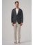 Erkek Antrasit Yünlü Slim Fit Mono Yaka Ceket 4