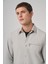 Erkek Gri Polyester Trend Düz Dynamic Fit Berberi Yaka Gömlek Ceket 3