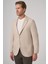Erkek Bej Trend Slim Fit Mono Yaka Ceket 2