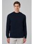 Erkek Lacivert Trend Bisiklet Yaka Rayon Triko 1