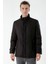 Erkek Siyah Aston Çıtçıtlı Yan Cepli Dynamic Fit Rahat Kesim Mont 6
