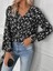 Kadın Uzun Kollu V Yakalı Çiçek Desenli Modal Bluz 2