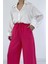 Fuşya Keten Pantolon 3