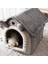 Peluş Yumuşak,kedi & Küçük Köpek Evi 🐾 Kapalı Kulübe Tasarım – Sıcak, Konforlu, Yıkanabilir Minderli Evcil Yatak 2