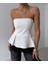 Pileli Straplez Bluz 1