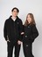 Unisex Oversize Fermuarlı Kapüşonlu Siyah Basic Sweatshirt 1