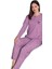 Mina Collection Kadın Pijama Takımı Uzun Kollu Yumuşak Dokulu Esnek ve Rahat Ev Giyim S/2xl 2