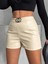 Nrzsnt Tokalı Deri Şort H24444 Krem (Beden: Xl) 1