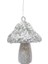 Yılbaşı Ağaç Süsü Mantar Figürlü Asılabilir Pul Payet İşlemeli Dekoratif Süs Gümüş 10 cm 2