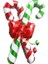 Yılbaşı Baston Şeker Folyo Balon Parti Balonu 63 cm 2