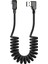 Mcdodo CA-7300 Lightning 90 Derece Spiral Ledli Örgü Kablo 3A 1.8m 1
