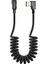 Mcdodo CA-7300 Lightning 90 Derece Spiral Ledli Örgü Kablo 3A 1.8m 2