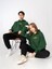 Unisex Oversize Kapüşonlu Yeşil Baskılı Farklı Sweatshirt 9
