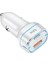 Bix BX-CCP36WT 38W Type-C Pd 20W ve Usb-A Qc 3.0 18W Çift Portlu LED Işıklı Araç Şarj Cihazı Beyaz 15/14/13/12/11/x/, Ipad, Galaxy S24/S23/S22/S21/S20 ve Daha Fazlasıyla Uyumlu BXCCP36WT 3
