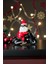 Dekoratif Motosikletli Noel Baba Biblo, Eğlenceli Christmas Ev Süsü, Yeni Yıl Dekorasyonu 11X11 cm 1