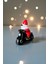 Dekoratif Motosikletli Noel Baba Biblo, Eğlenceli Christmas Ev Süsü, Yeni Yıl Dekorasyonu 11X11 cm 3