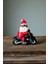 Dekoratif Motosikletli Noel Baba Biblo, Eğlenceli Christmas Ev Süsü, Yeni Yıl Dekorasyonu 11X11 cm 6