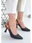 Sivri Burun Arkası Açık Slingback Taba Zincir Tokalı Kadeh Topuk Kadın Ayakkabı 3