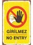 Girilmez No Entry Retro Ahşap Mdf Tablo 1