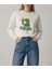 Kadın Bisiklet Yaka Kermit Baskılı Sweatshirt Regular Fit Nefes Alan Baskılı Pamuklu 1