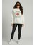 Kadın Bisiklet Yaka Y2K Baskılı Sweatshirt Regular Fit Nefes Alan Baskılı Pamuklu 1