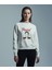 Kadın Bisiklet Yaka Pearl Baskılı Sweatshirt Regular Fit Nefes Alan Baskılı Pamuklu 1