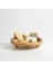 Bambu Top Ayaklı Yuvarlak Sunumluk – 25CM Çap Seçenekli Doğal Ahşap Servis Tabağı | Peynir, Meze, Kek Standı, Kahvaltı ve Charcuterie Board | Yükseltilmiş Masaüstü Tepsi (25 Cm) 1