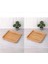 2 Adet 20 cm Bambu Ahşap Kare Pasta Kahvaltı Servis Sunum Tabağı 1