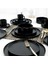 Keramika Mat Siyah Stackable Yemek/kahvaltı Takımı 20 Parça 4 Kişilik 2